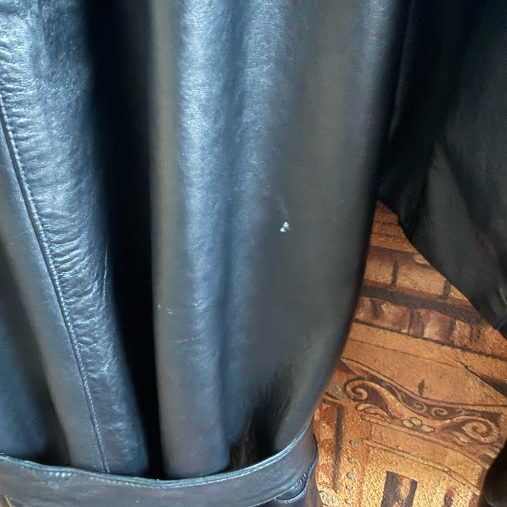 “Vintage 80s Matrix Women’s Leather Trench- Batwing Sleeves” - Picture 5 of 11